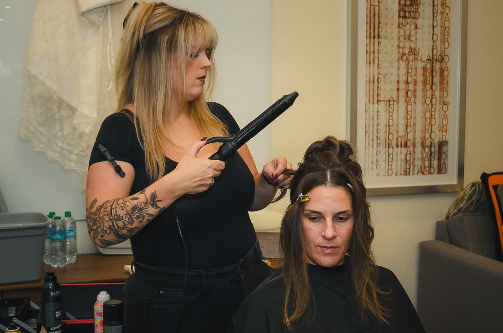 Bride getting ready