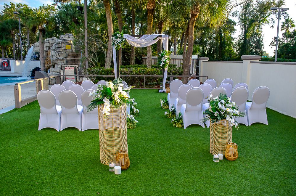 Crowne Plaza set up for ceremony