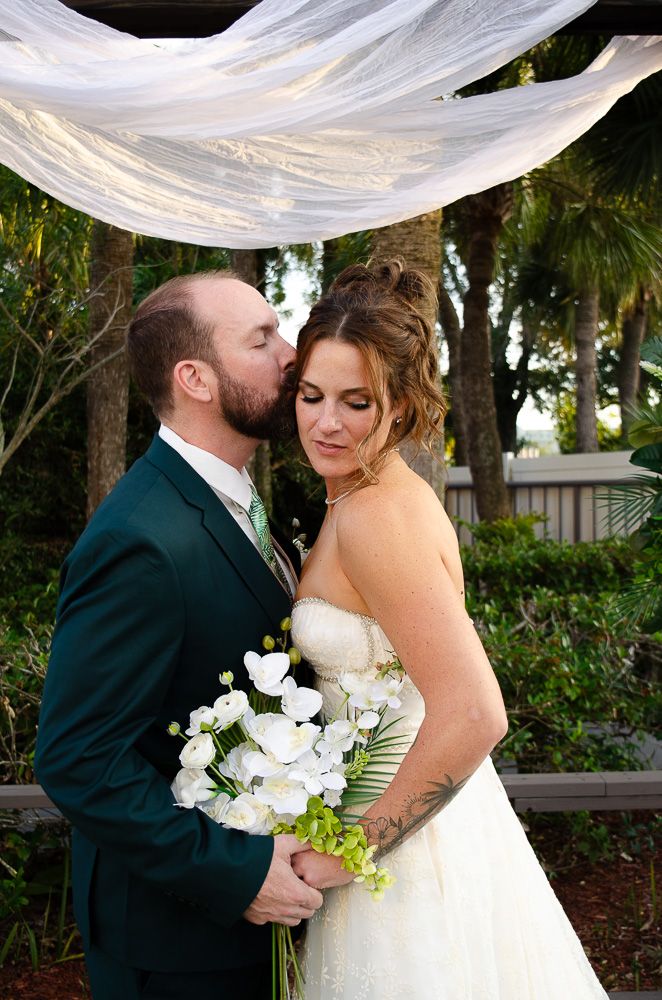 The couple during sweetheart photos
