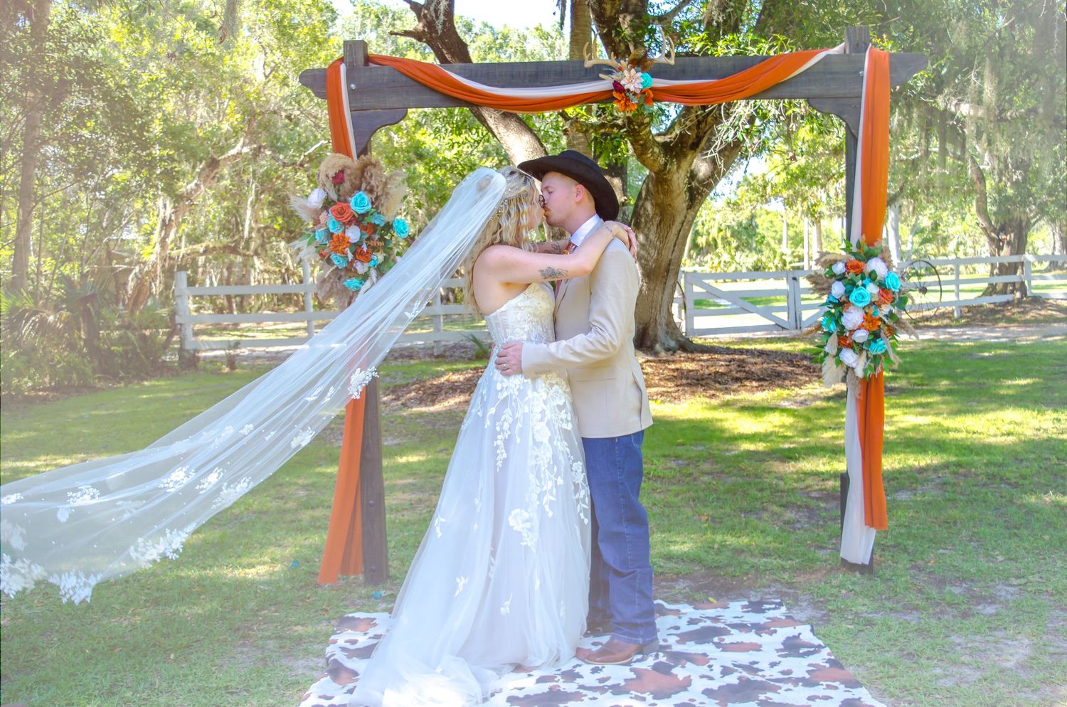 Beautiful wedding photos of couple during sweetheart photos, formal photos