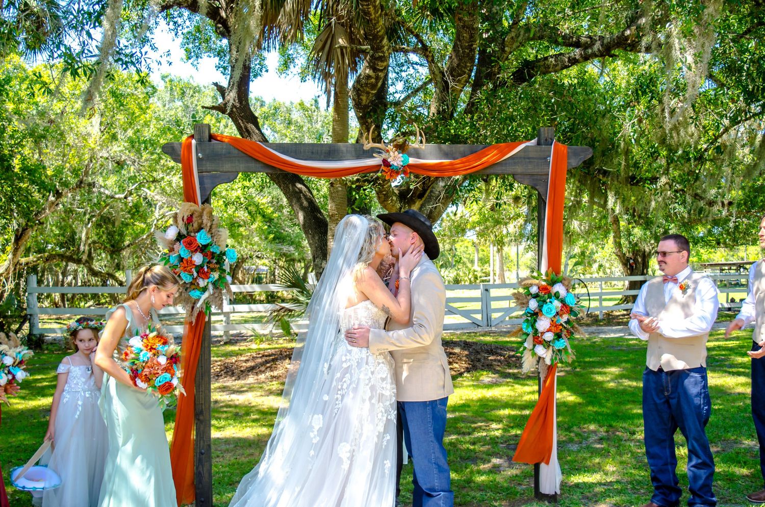 Wedding Ceremony photos - First Kiss