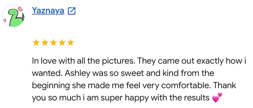Client review for M&A Photography