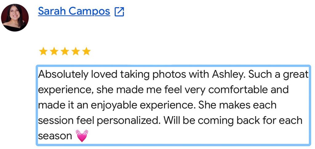 Client review for M&A Photography