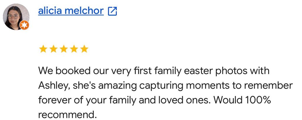 Client review for M&A Photography
