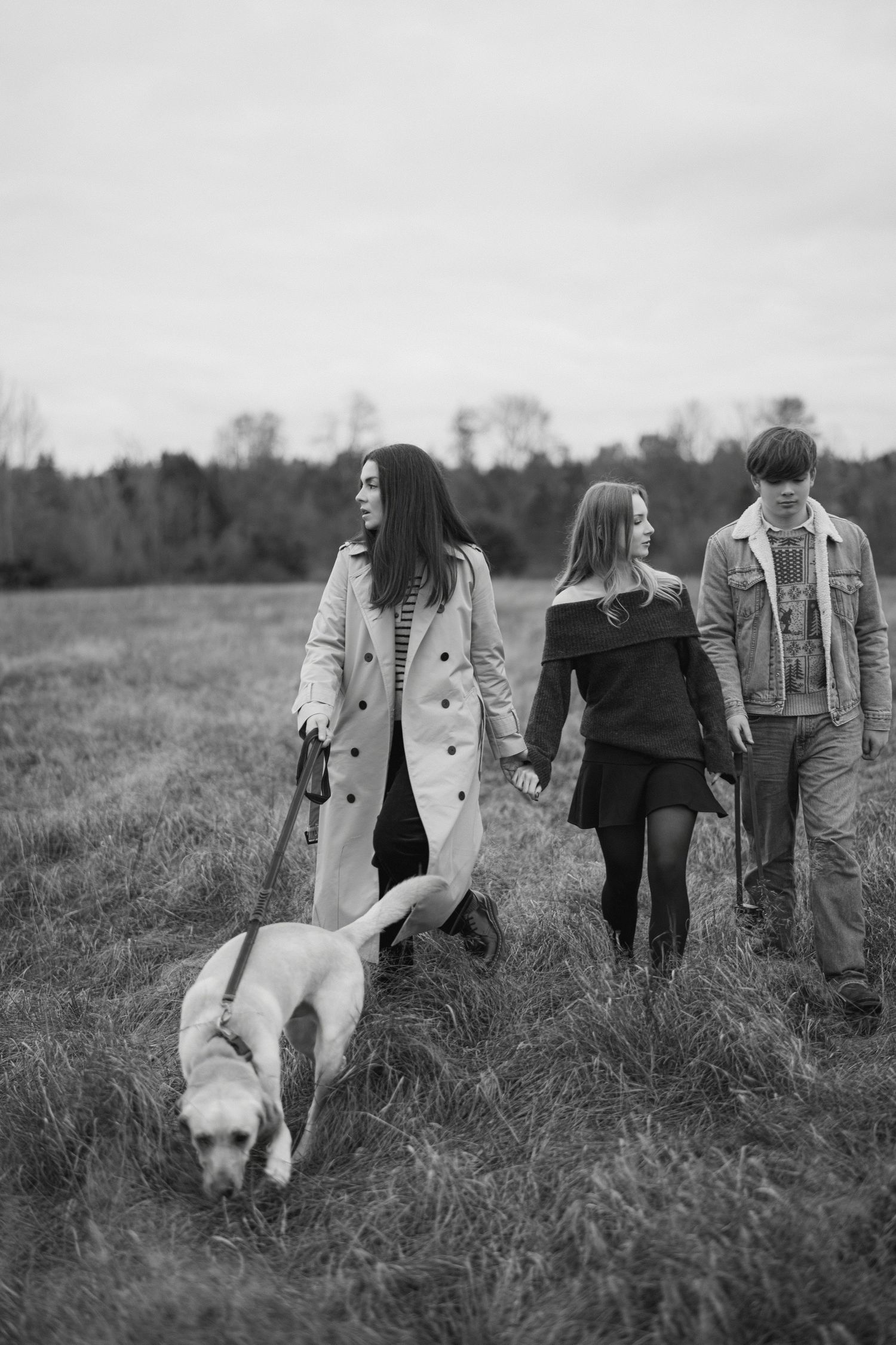 family walking