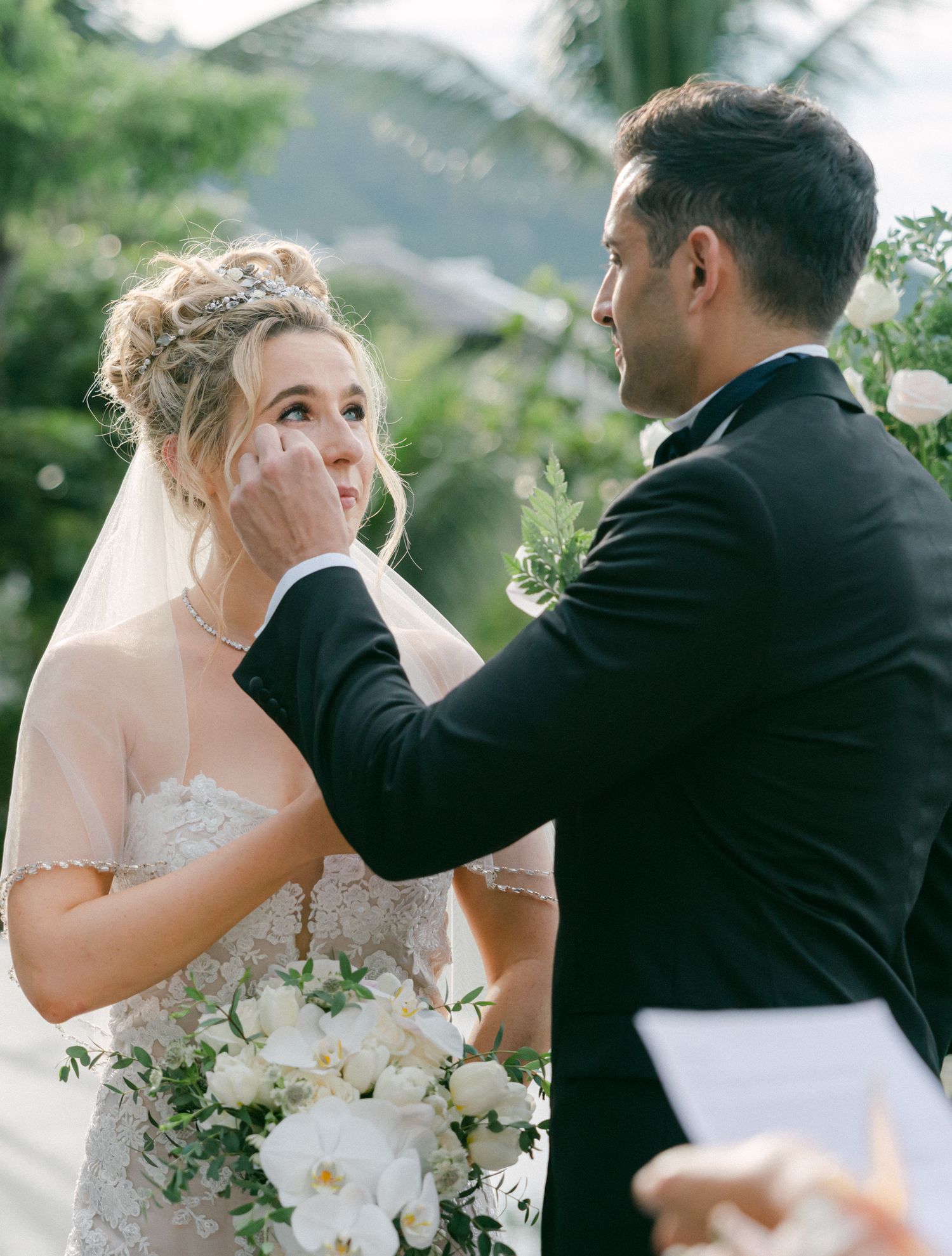 emotional wedding ceremony moment at  Intercontinental Da Nang Wedding