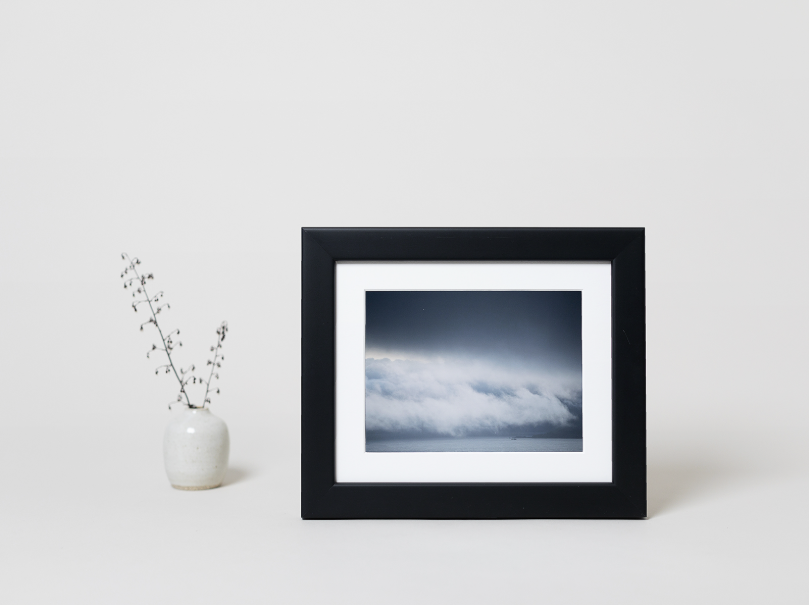 Black framed print with white mat. Heirloom Products. Doughman Photography.