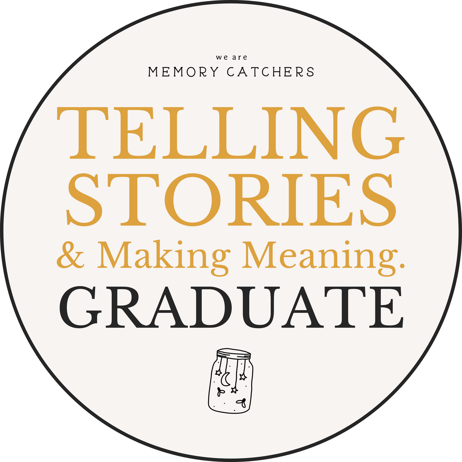 Telling Stories and Making Meaning Graduate badge. About Me Image. Doughman Photography.