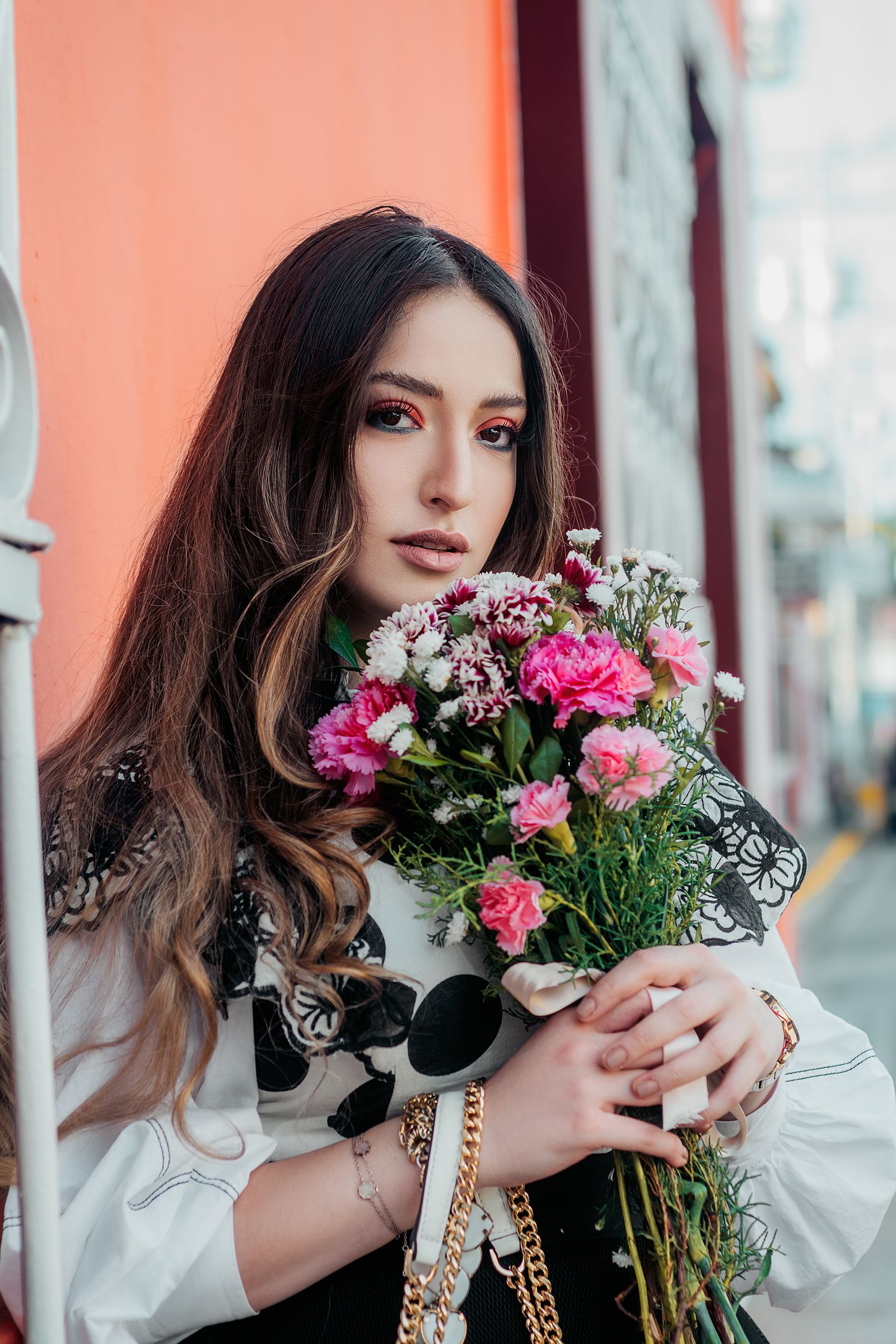 fotografia editorial con flores