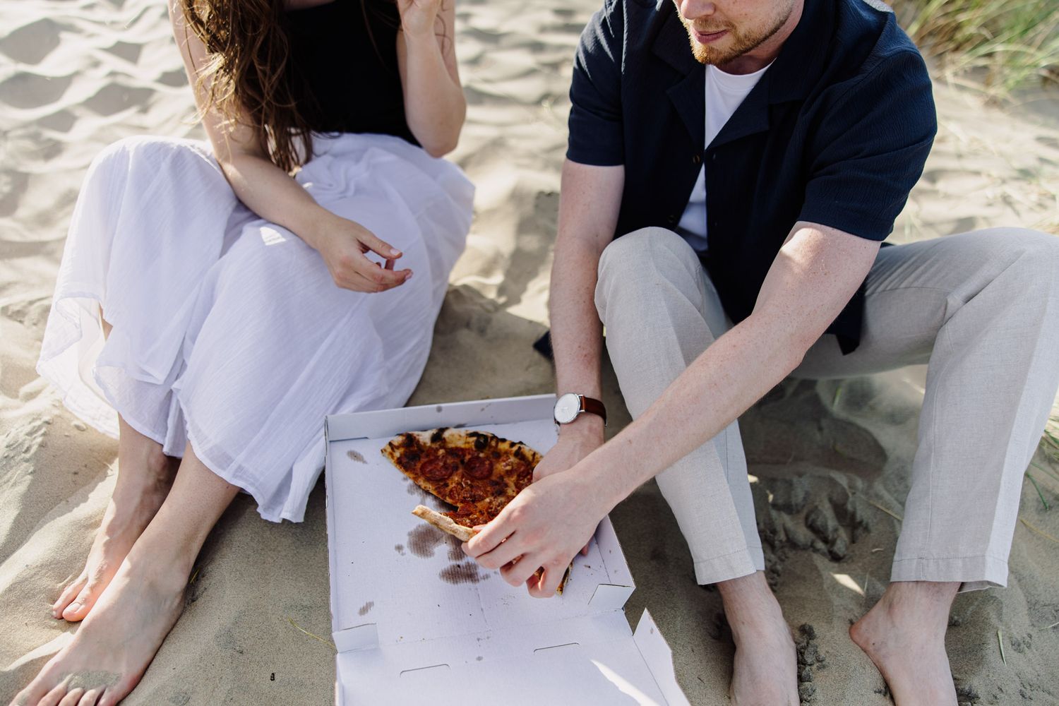 A pre-wedding photoshoot at the beach.