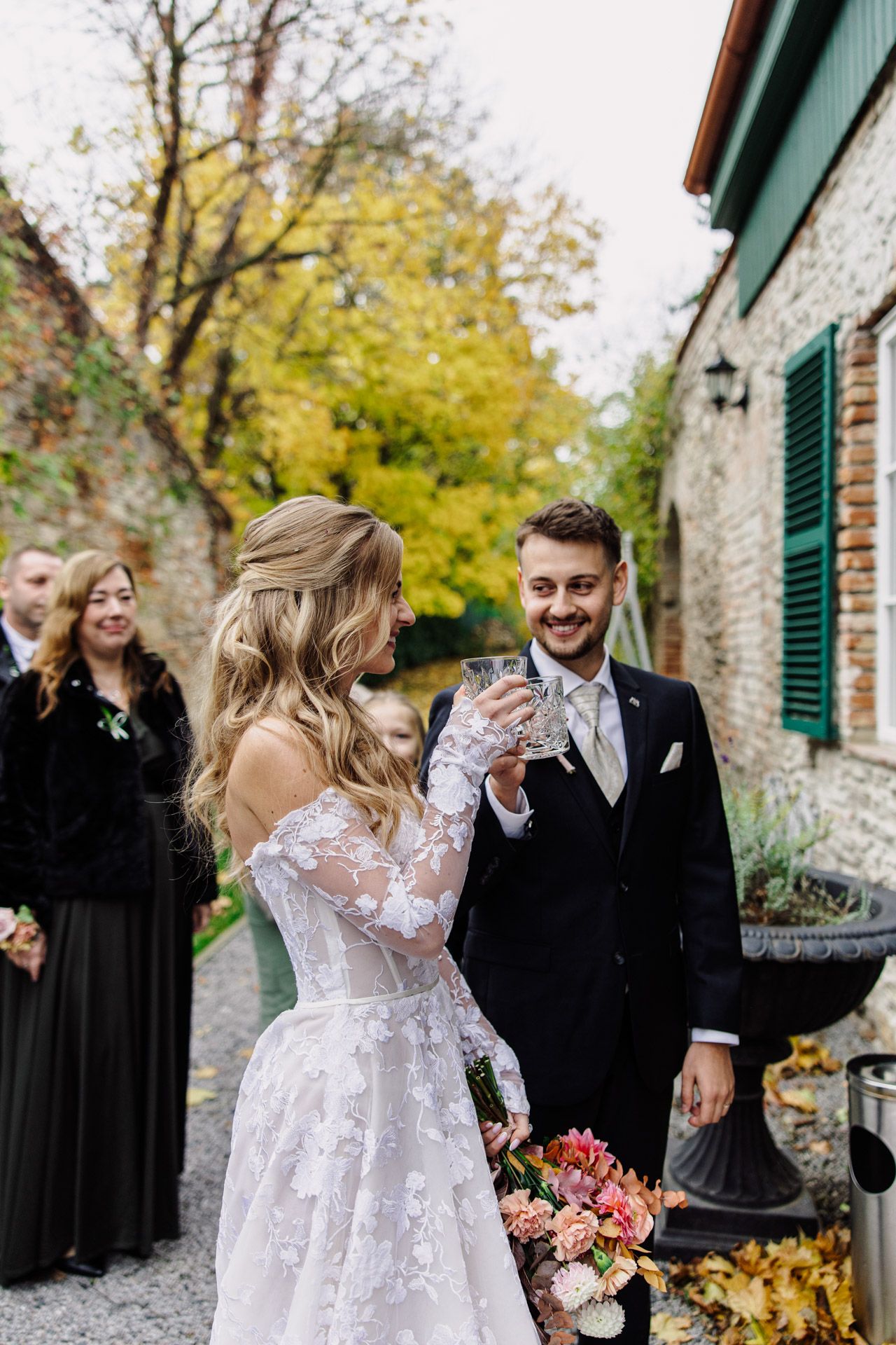 Listopadová svatba na italském místě Villa Dom Carli.