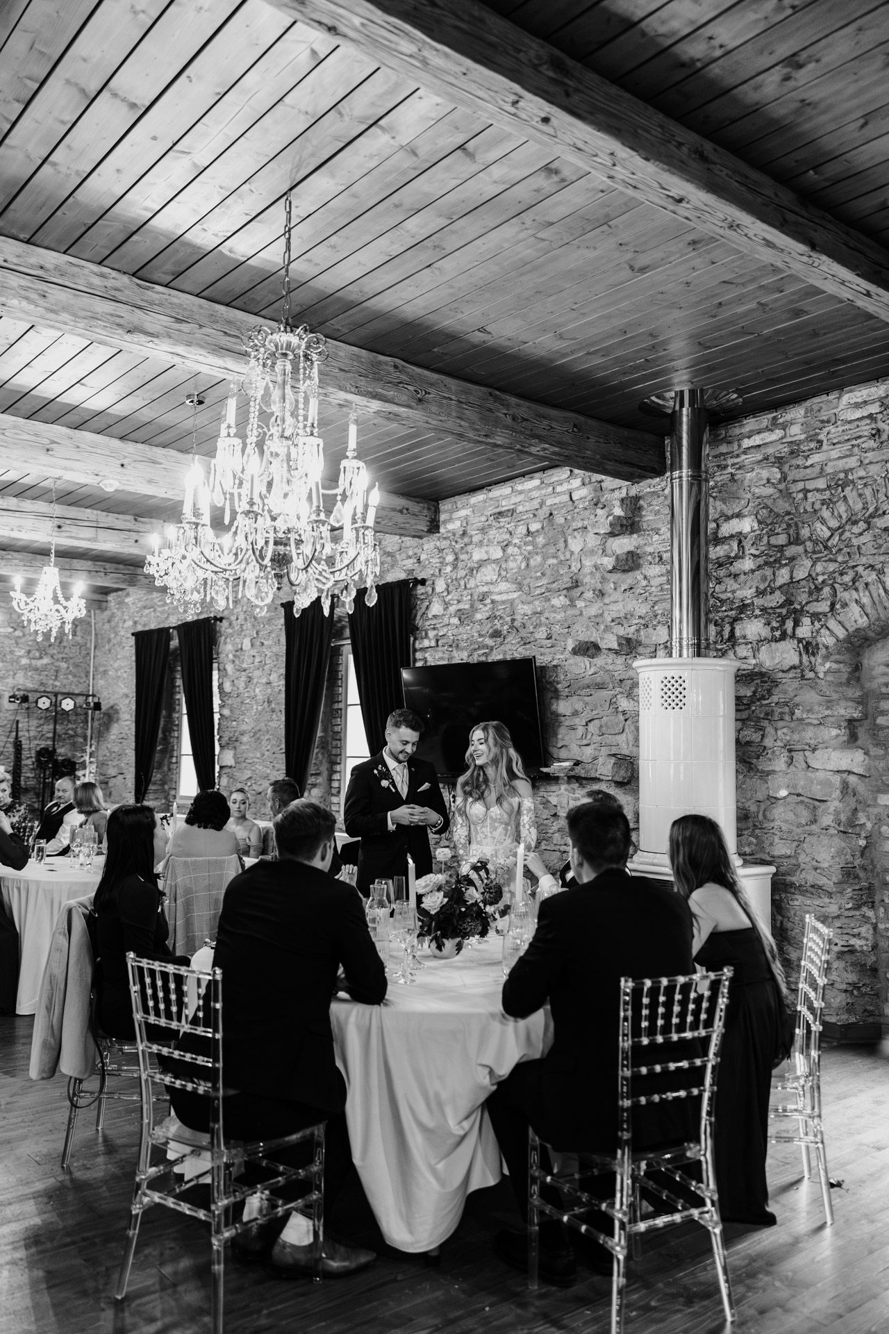 Svatební hostina na italském místě Villa Dom Carli v ČR.