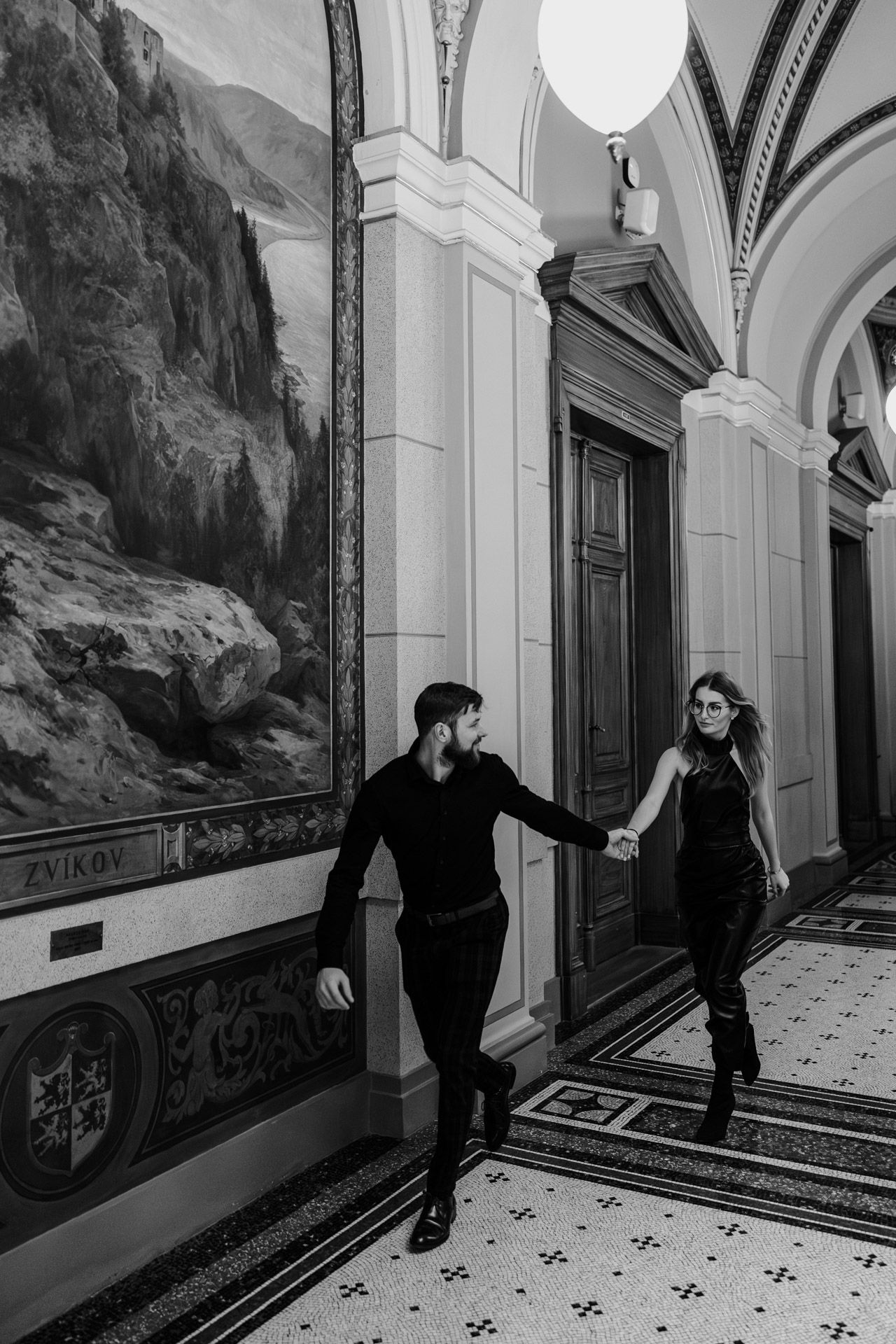 Předsvatební focení v Národním muzeu.
