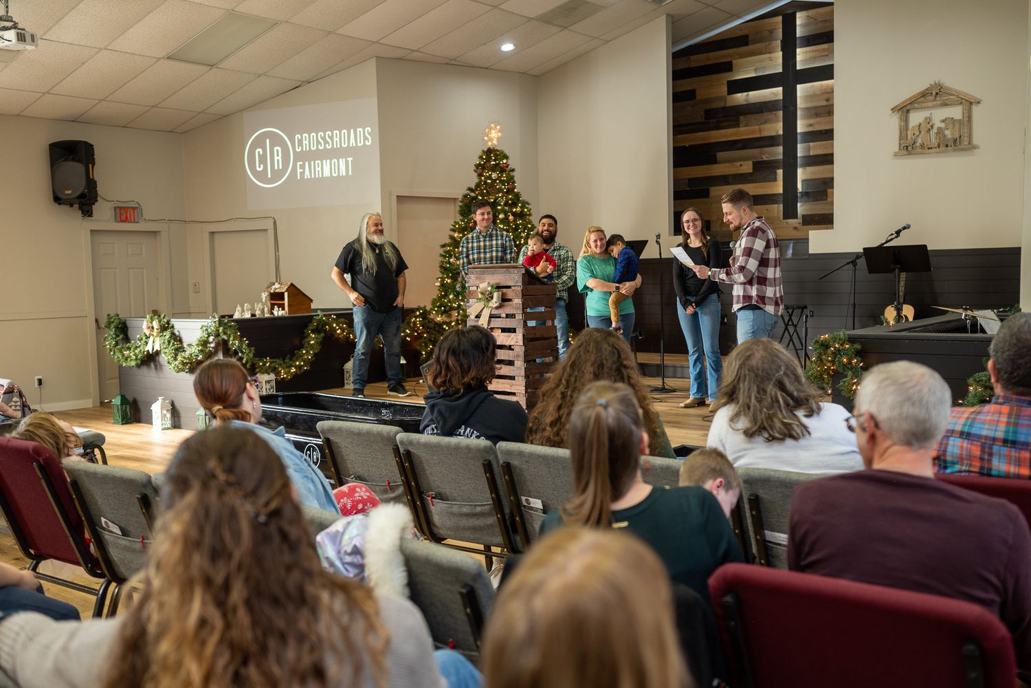 new members are welcomed to the Crossroads church family at Crossroads Fairmont in Fairmont, WV