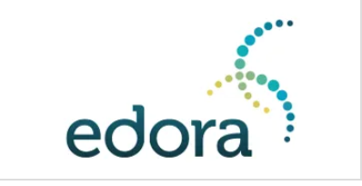 A sleek modern logo design featuring stylized lettering for Louvra with teal and green gradient dots forming a circular pattern.