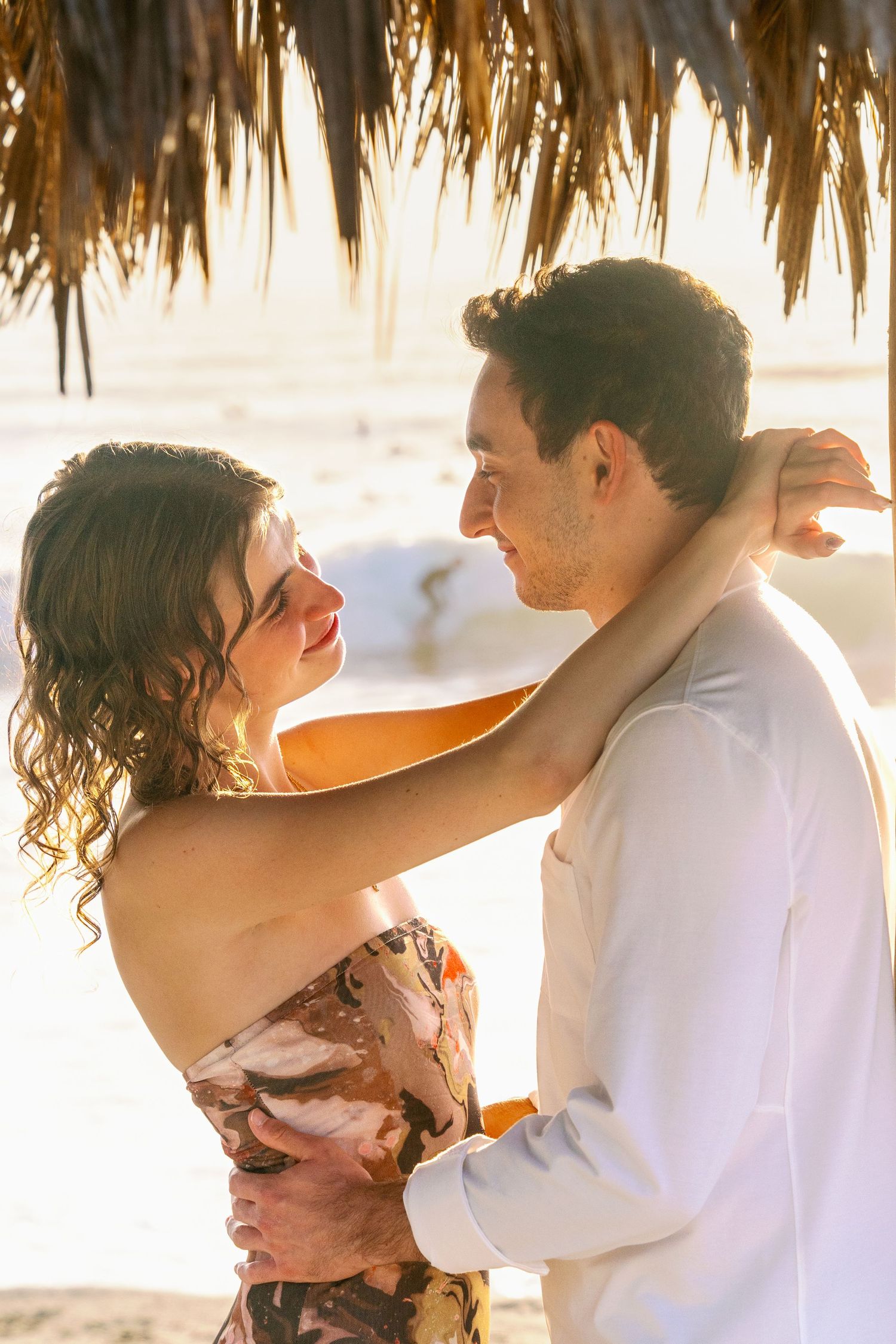 Couple's professional beach photoshoot at Windansea Beach in La Jolla, San Diego, California