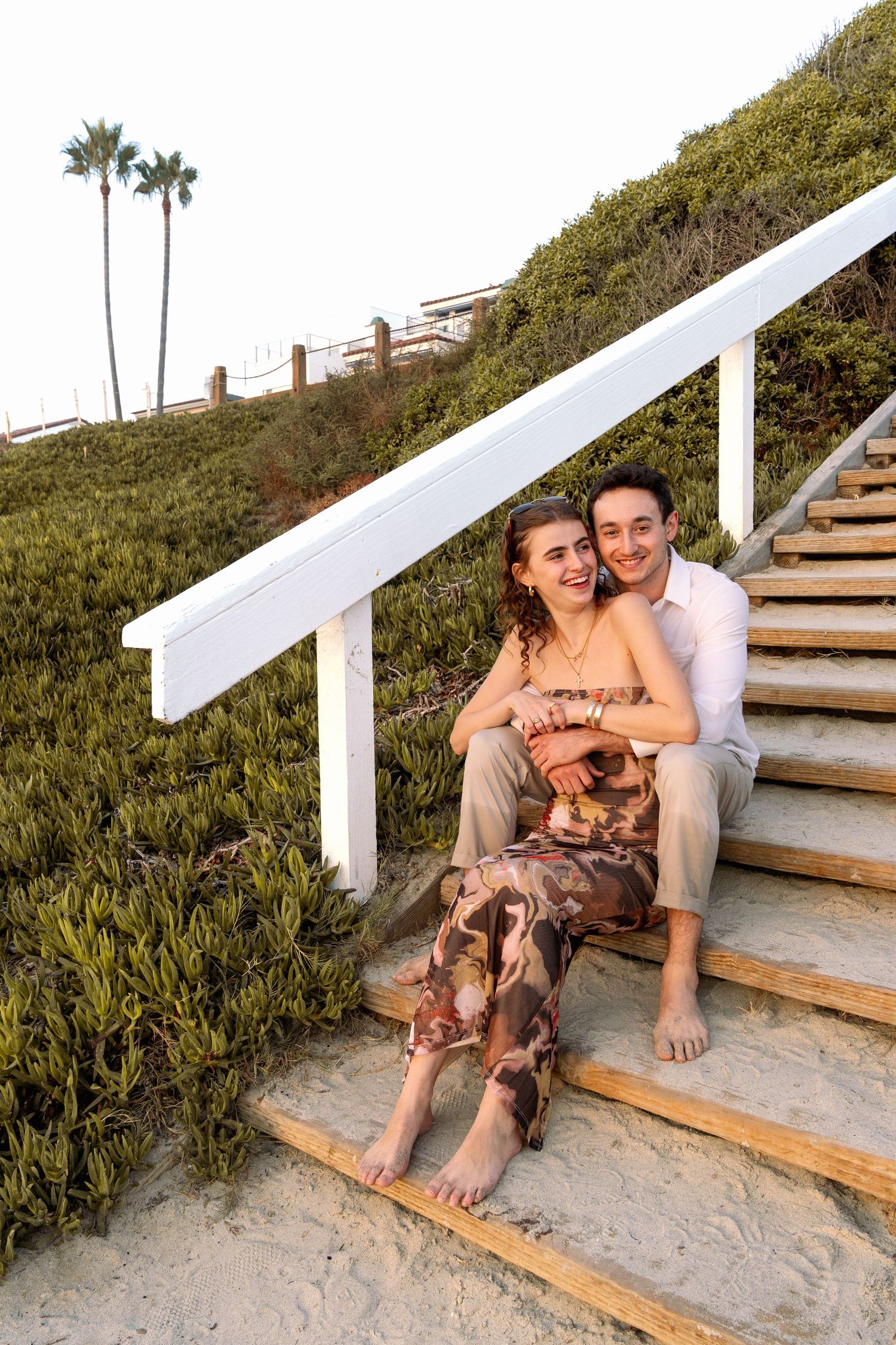 Couple's professional beach photoshoot at Windansea Beach in La Jolla, San Diego, California