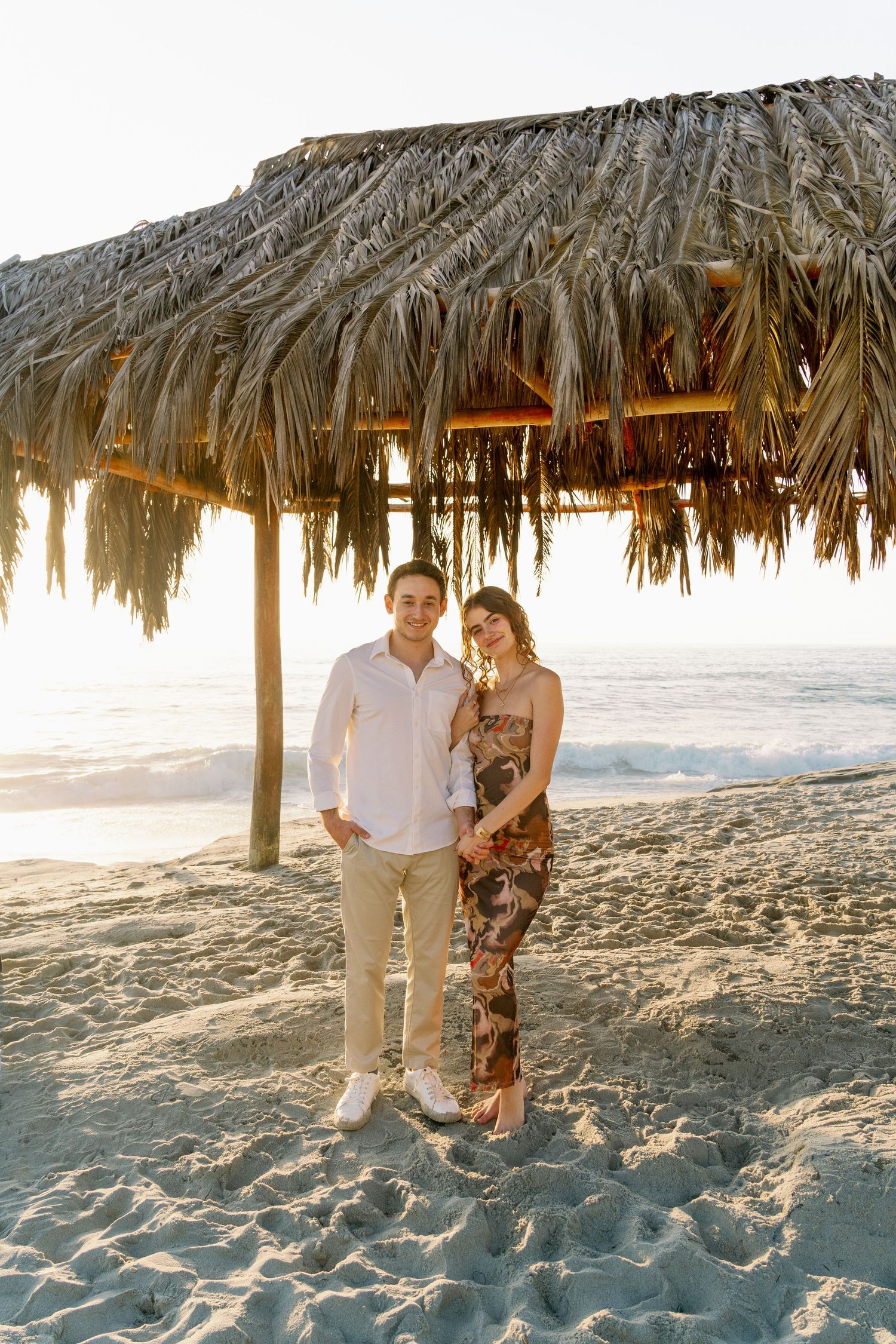 Couple's professional beach photoshoot at Windansea Beach in La Jolla, San Diego, California