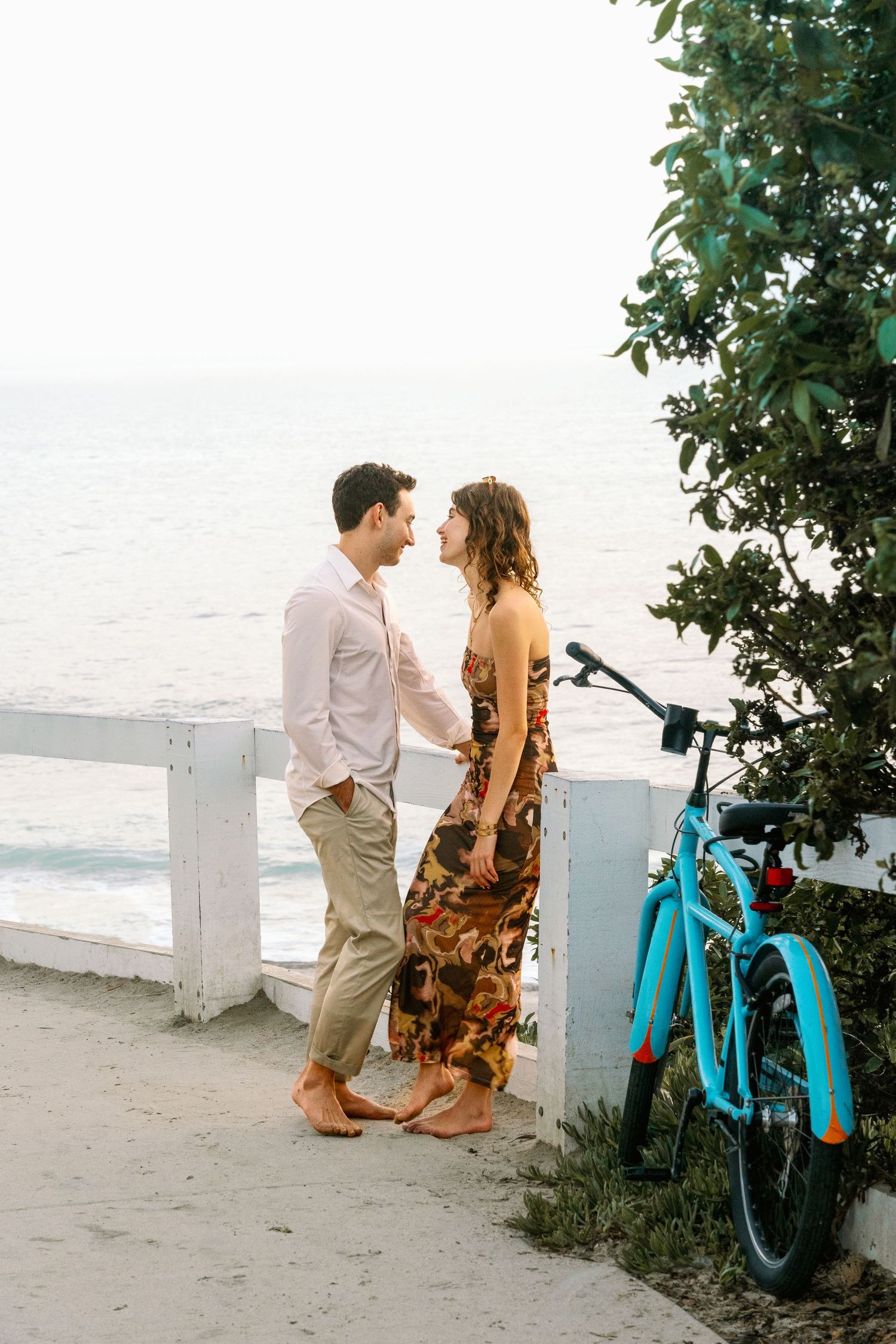 Couple's professional beach photoshoot at Windansea Beach in La Jolla, San Diego, California