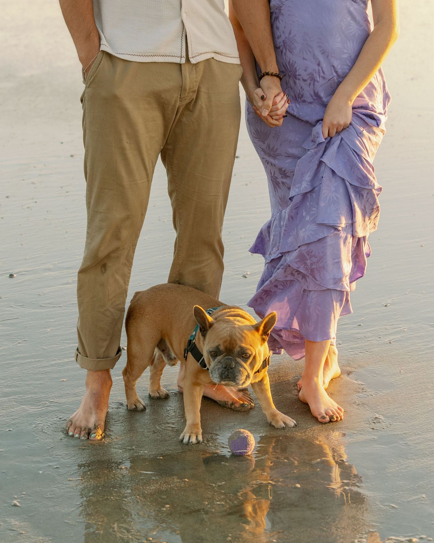 Couple's professional beach photoshoot at Del Mar Beach in San Diego, California