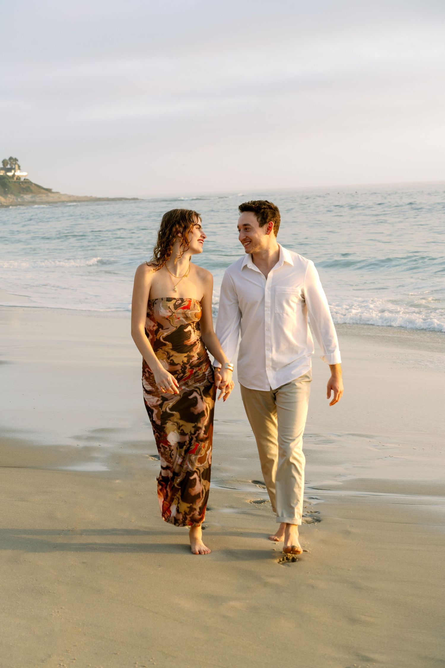 Couple's professional beach photoshoot at Windansea Beach in La Jolla, San Diego, California