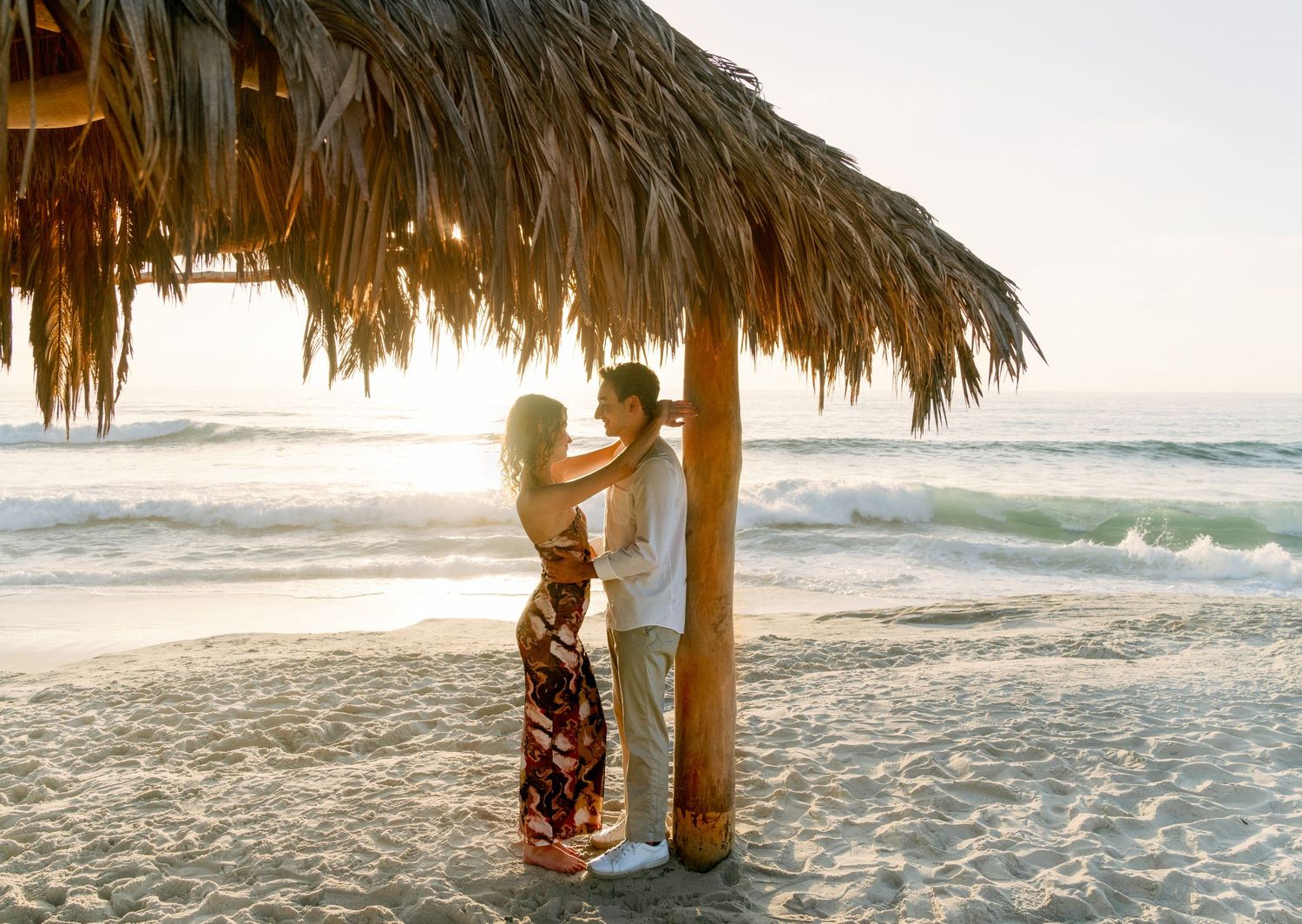 Couple's professional beach photoshoot at Windansea Beach in La Jolla, San Diego, California