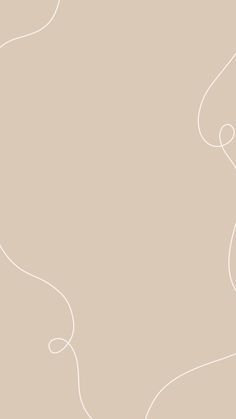 Minimalist beige background with simple white continuous line swirl abstract design.