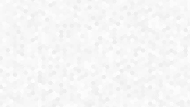 A seamless white geometric mosaic background pattern made of small irregular triangular shapes in subtle gray tones.