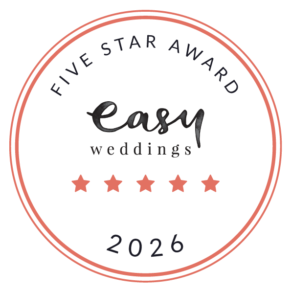 Easy Wedding 5 star award symbol, Easy wedding photographer