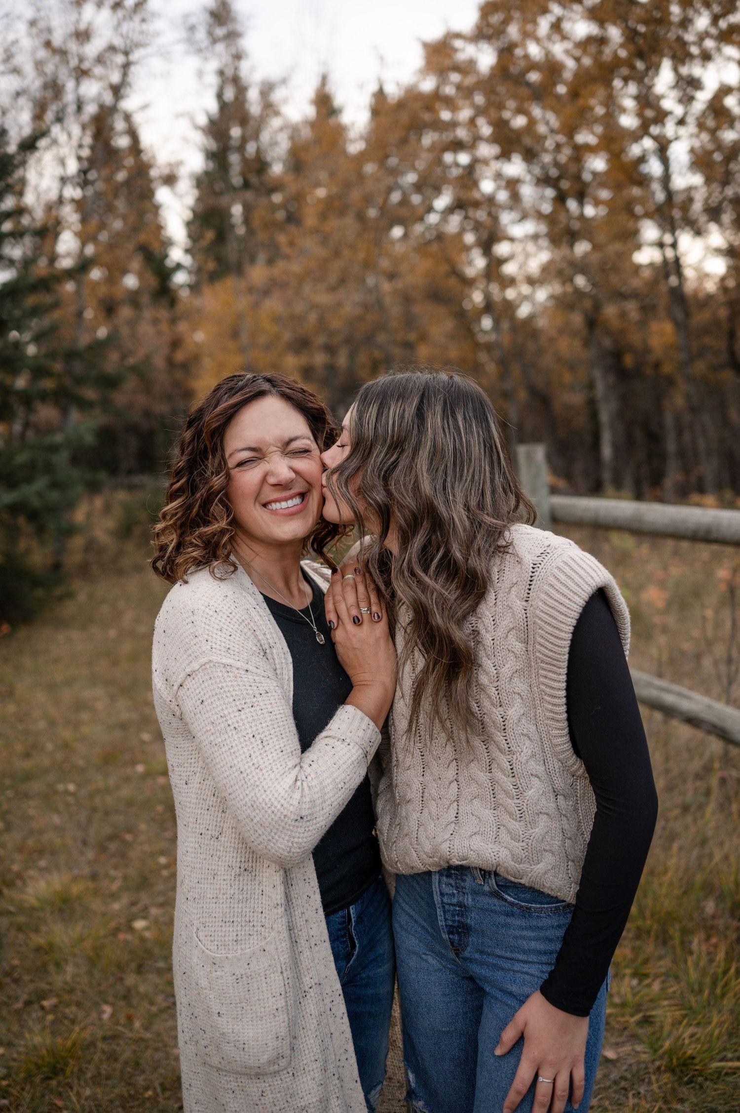 Mother daughter sweet moments