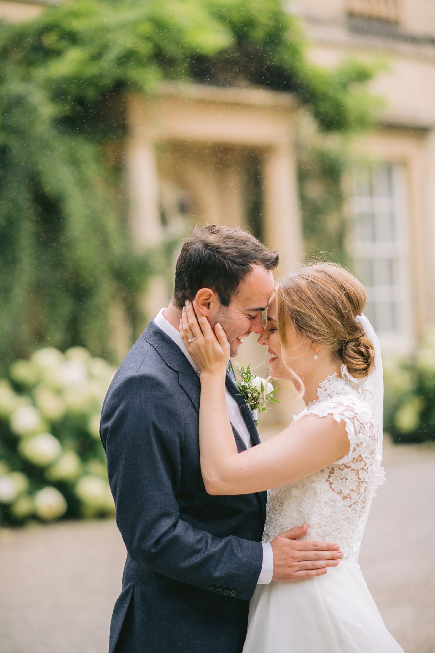 Real life Caroline Castigliano Bride and groom at Middleton Lodge.