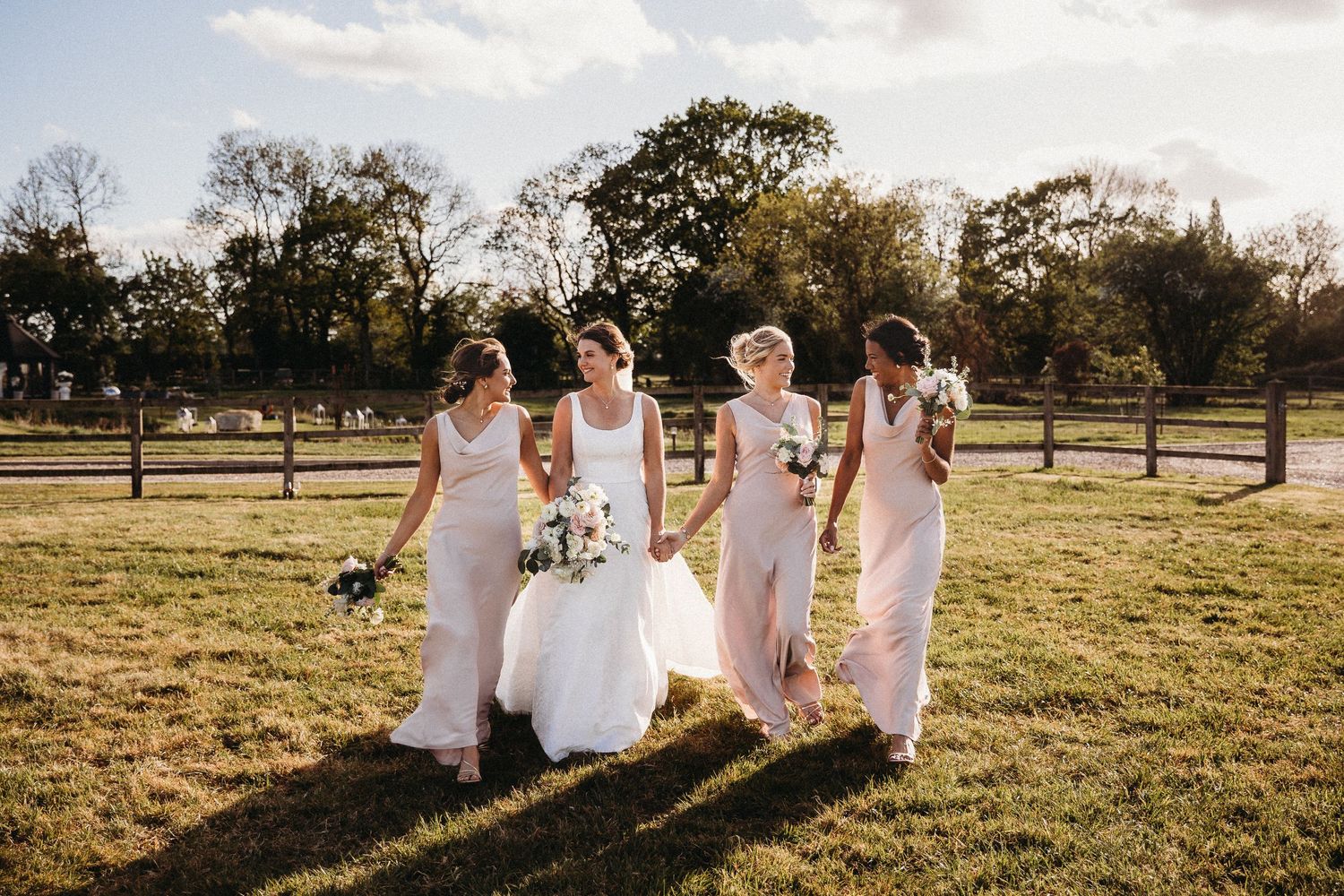 Bridesmaids group shot at Norfolk Wedding