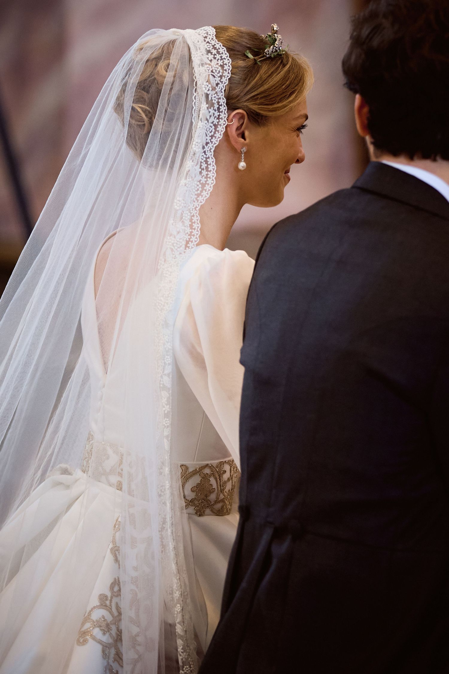 Elegant Wedding Photography Europe Royal Bride Veil Cathedral Wedding