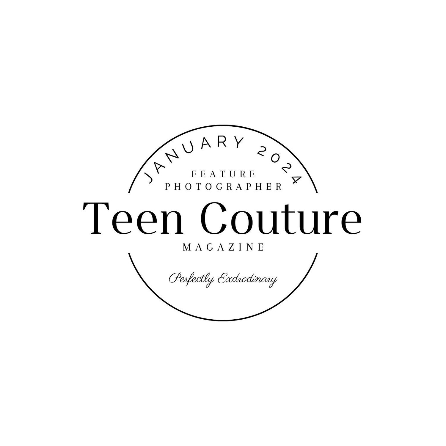 As seen in Teen Couture published badge for photographer feature