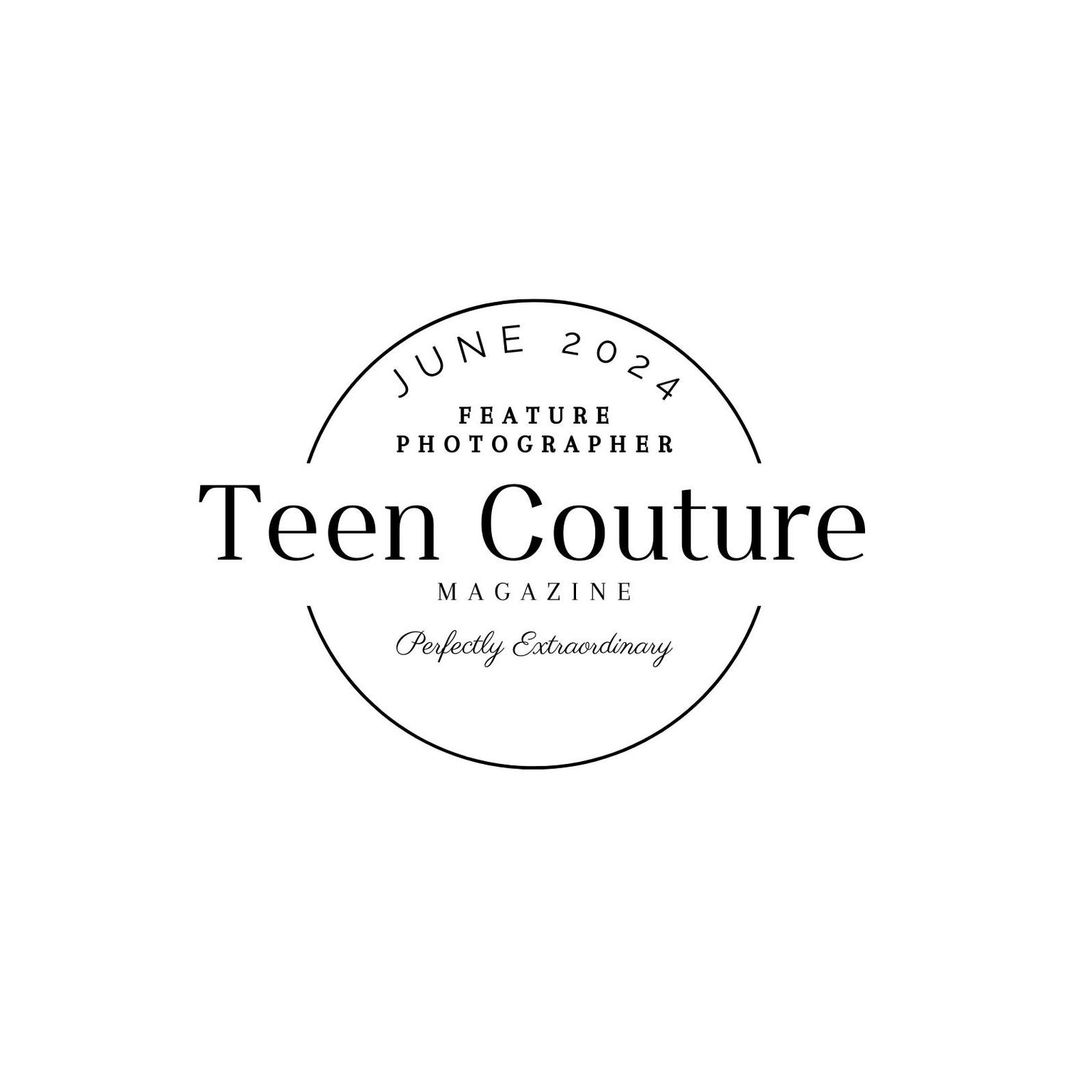 As seen in Teen Couture published badge for photographer feature