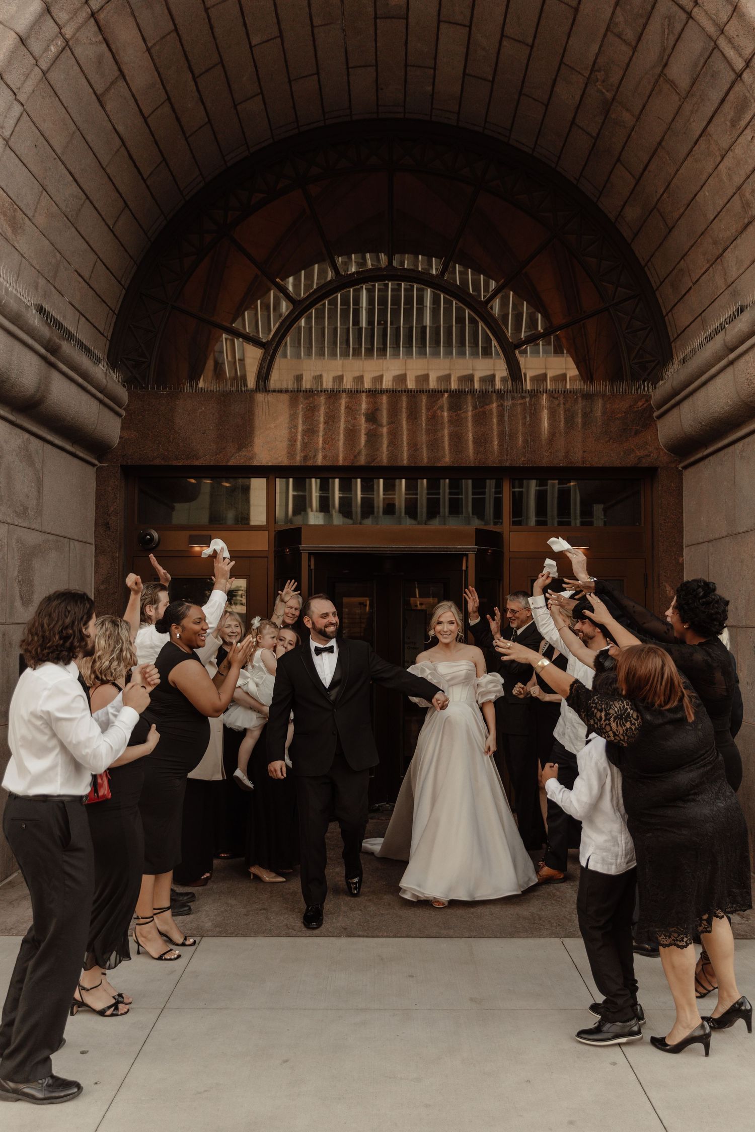 Bride and Groom after Minneapolis courthouse wedding