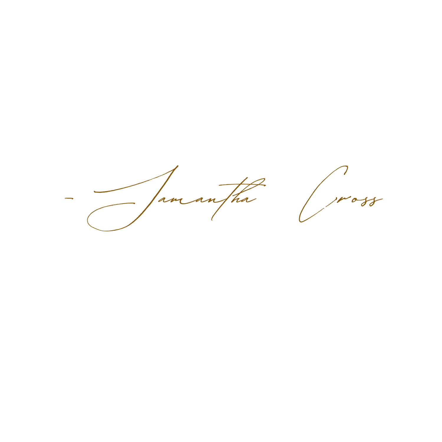 Decorative gold script text with flowing calligraphic elements.