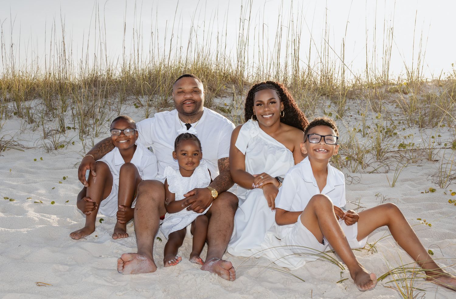 A beautiful family sunset session at Navarre Beach