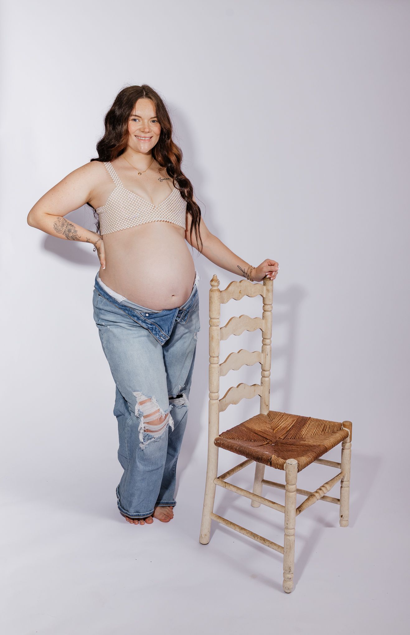 Studio maternity photographer serving Milton, Pensacola, Pace, and surrounding Northwest Florida areas.