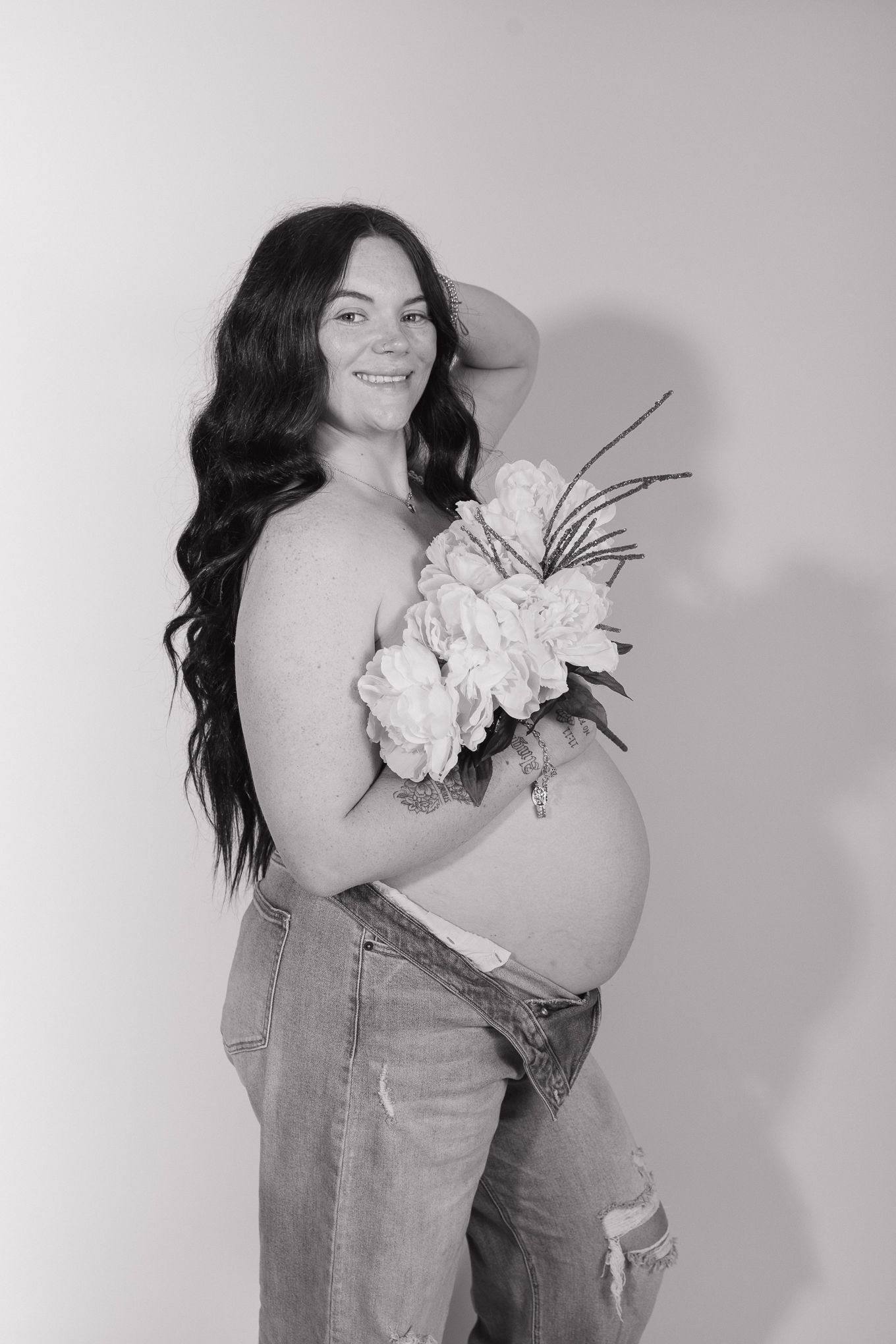 Studio maternity photographer serving Milton, Pensacola, Pace, and surrounding Northwest Florida areas.