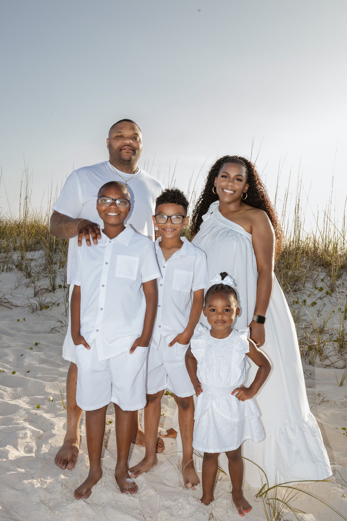 A beautiful family sunset session at Navarre Beach