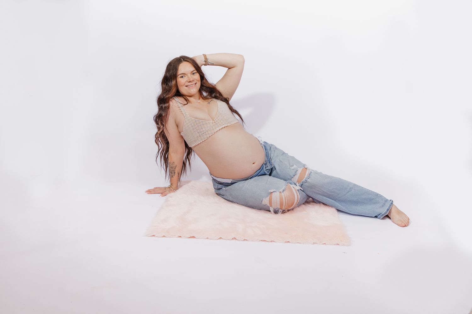 Studio maternity photographer serving Milton, Pensacola, Pace, and surrounding Northwest Florida areas.