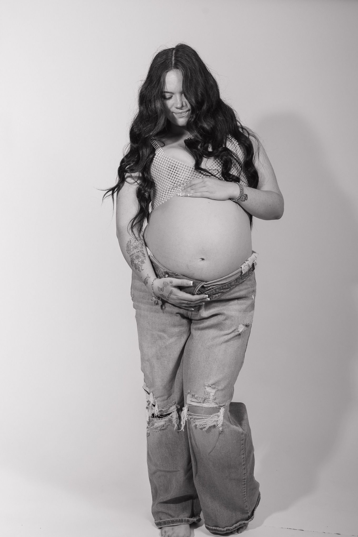 Studio maternity photographer serving Milton, Pensacola, Pace, and surrounding Northwest Florida areas.
