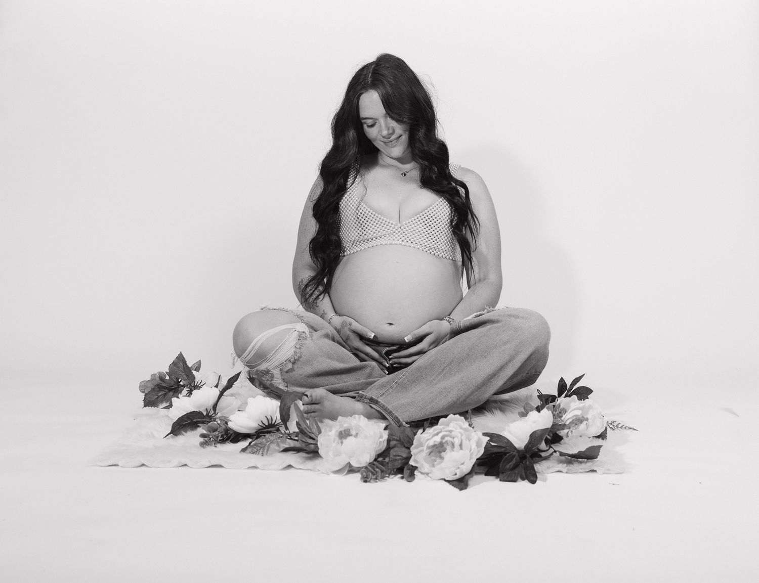 Studio maternity photographer serving Milton, Pensacola, Pace, and surrounding Northwest Florida areas.