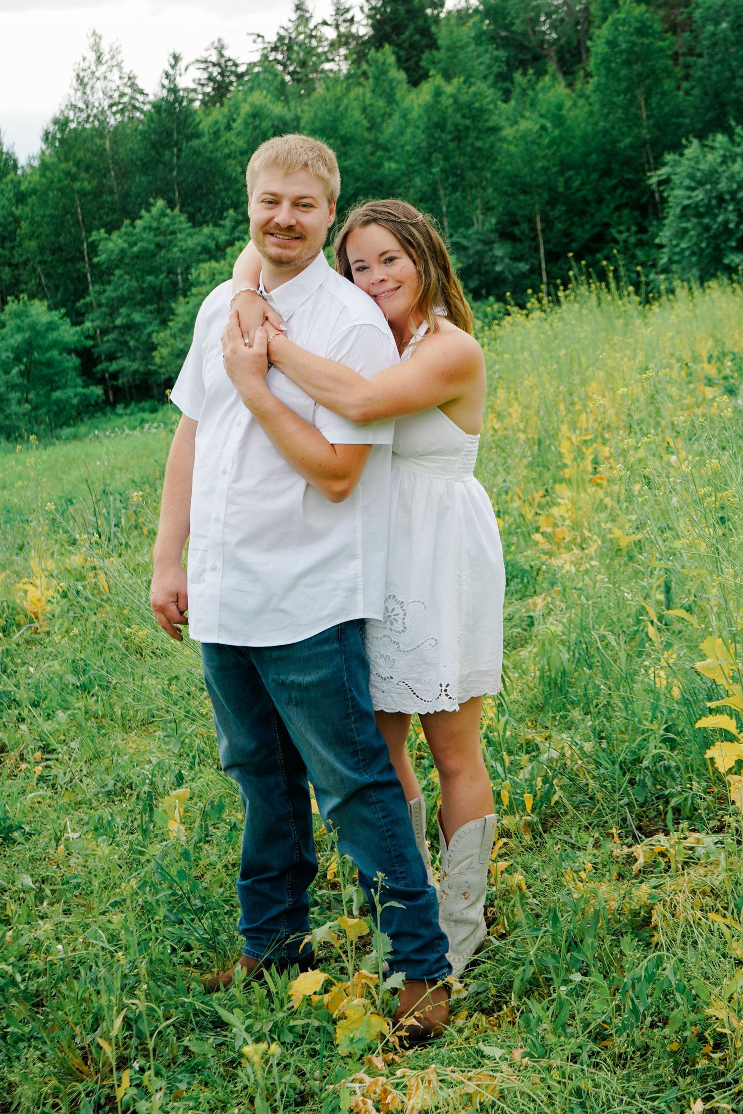 image of couple in field