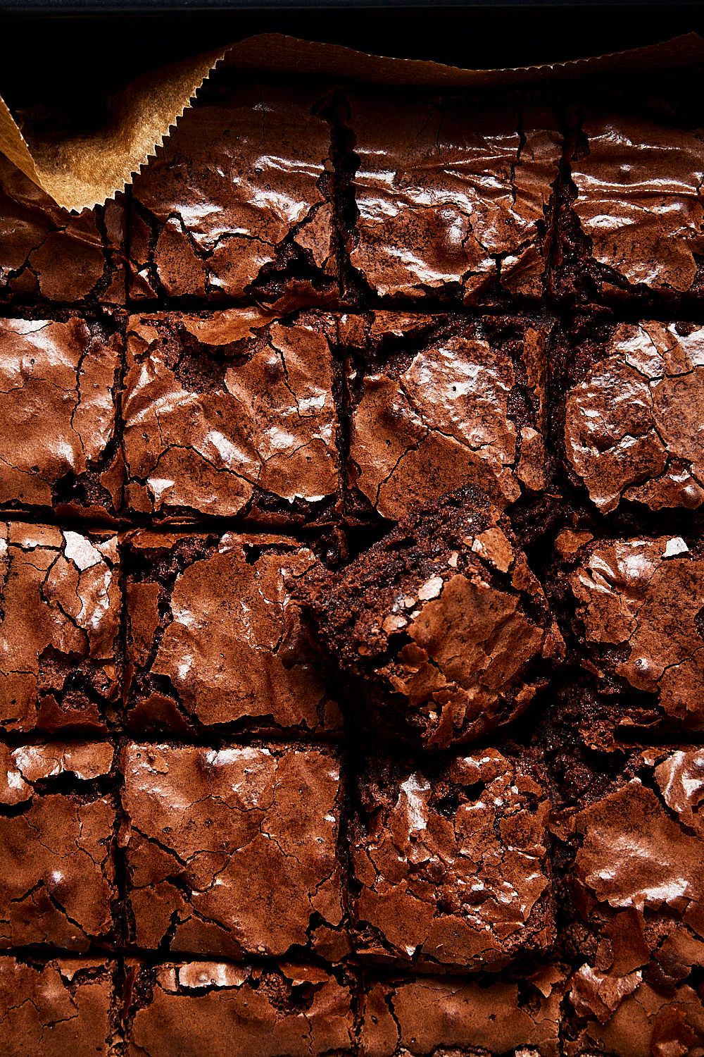 Chocolate brownies texture