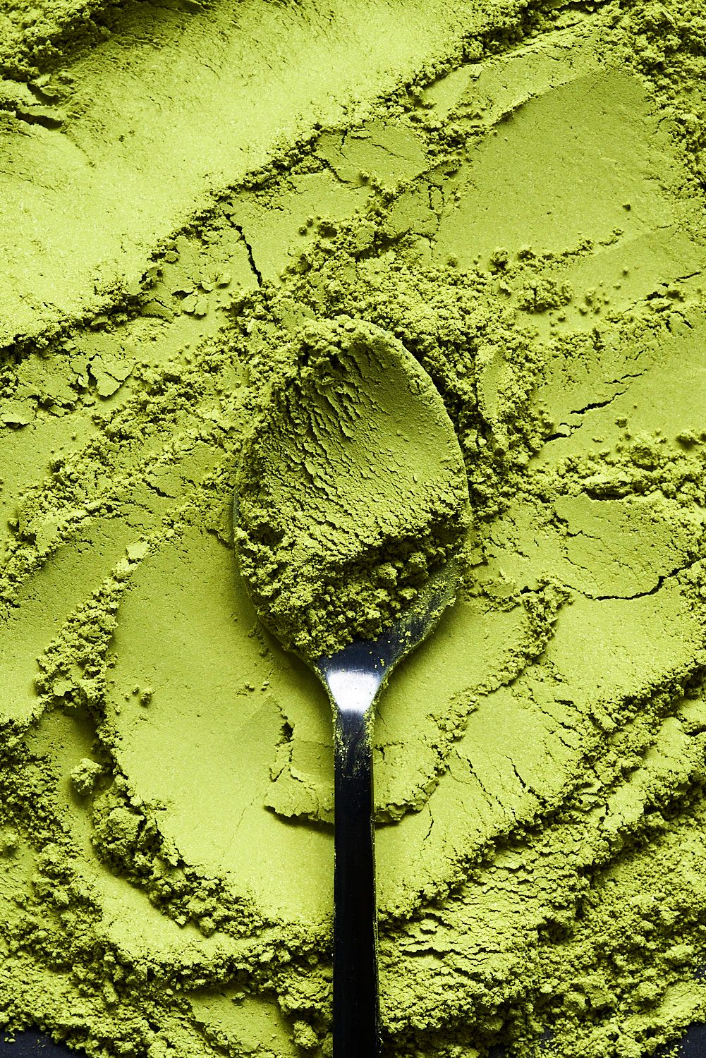 Macro shot of matcha powder