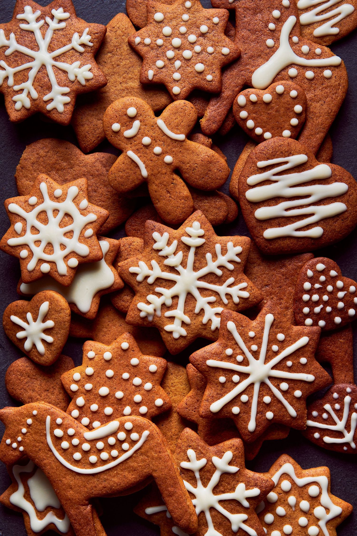 Macro shot of iced gingebread