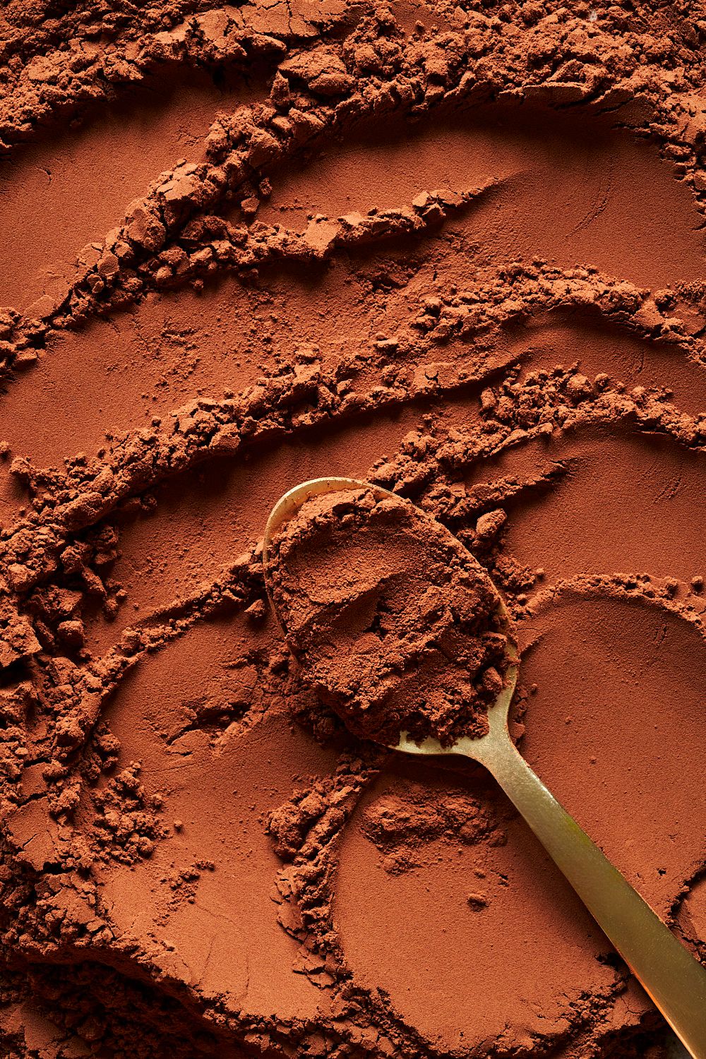 Cocoa powder with spoon