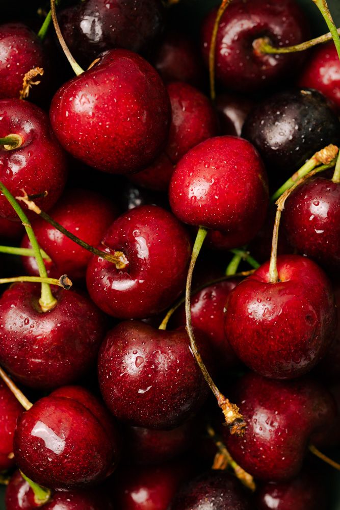Macro shot of cherries